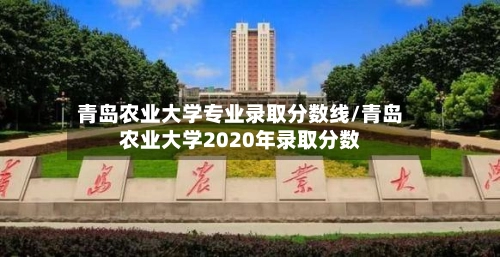 青岛农业大学专业录取分数线/青岛农业大学2020年录取分数