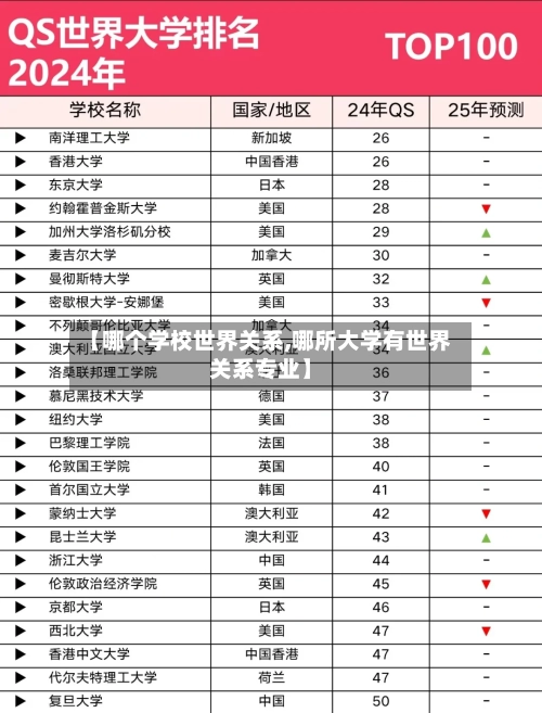 【哪个学校世界关系,哪所大学有世界关系专业】