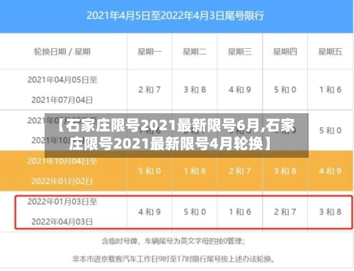 【石家庄限号2021最新限号6月,石家庄限号2021最新限号4月轮换】