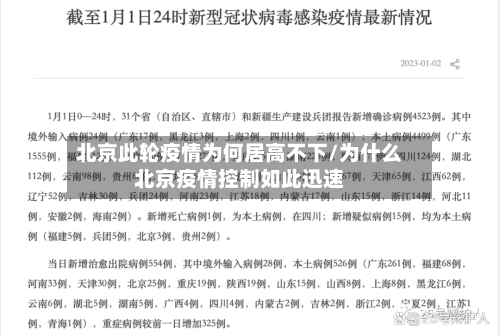 北京此轮疫情为何居高不下/为什么北京疫情控制如此迅速