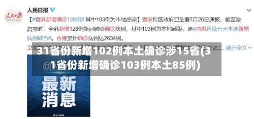 31省份新增102例本土确诊涉15省(31省份新增确诊103例本土85例)