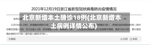 北京新增本土确诊18例(北京新增本土病例详情公布)-第2张图片
