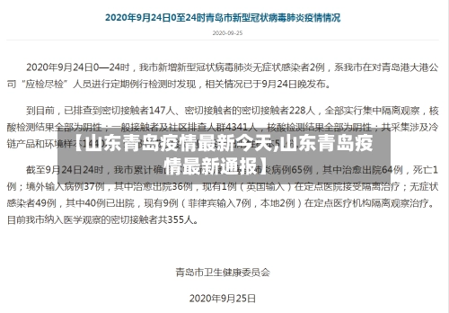 【山东青岛疫情最新今天,山东青岛疫情最新通报】-第2张图片