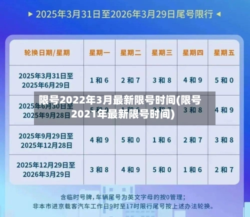 限号2022年3月最新限号时间(限号2021年最新限号时间)