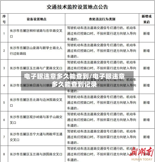 电子眼违章多久能查到/电子眼违章多久能查到记录-第2张图片