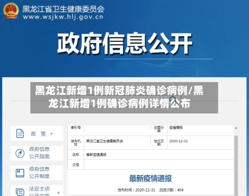 黑龙江新增1例新冠肺炎确诊病例/黑龙江新增1例确诊病例详情公布