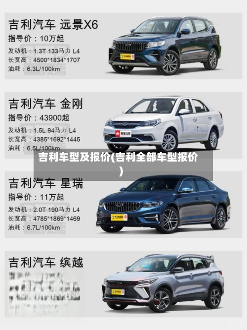 吉利车型及报价(吉利全部车型报价)