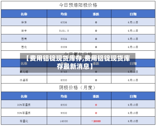 【费用铝锭现货库存,费用铝锭现货库存最新消息】-第2张图片