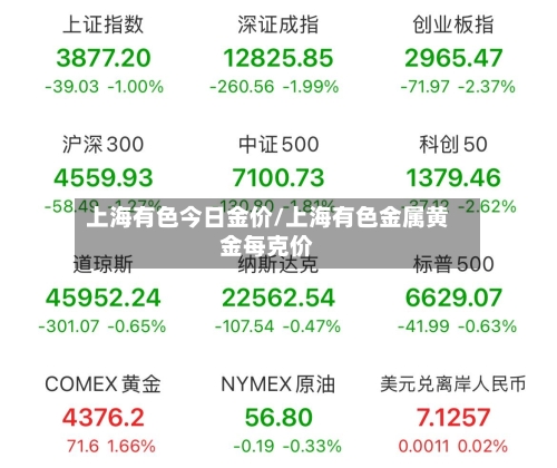 上海有色今日金价/上海有色金属黄金每克价-第3张图片