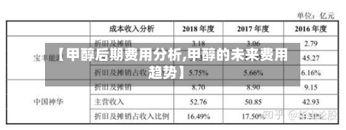 【甲醇后期费用分析,甲醇的未来费用趋势】